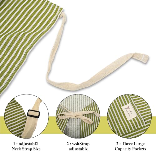 2 Pcs Aprons for Women Men, Kitchen Chef Aprons for Cooking Apron, Unisex Adjustable Bib Apron with 2 Pockets, for Home Kitchen Cooking Baking Restaurant Household Cleaning - Image 4