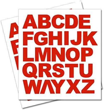 2 x Set of A-Z White Capital & Small Letters - Removable Self Adhesive Waterproof Durable Vinyl Stickers - Digitally Cut to the sticker Shape - size 20mm
