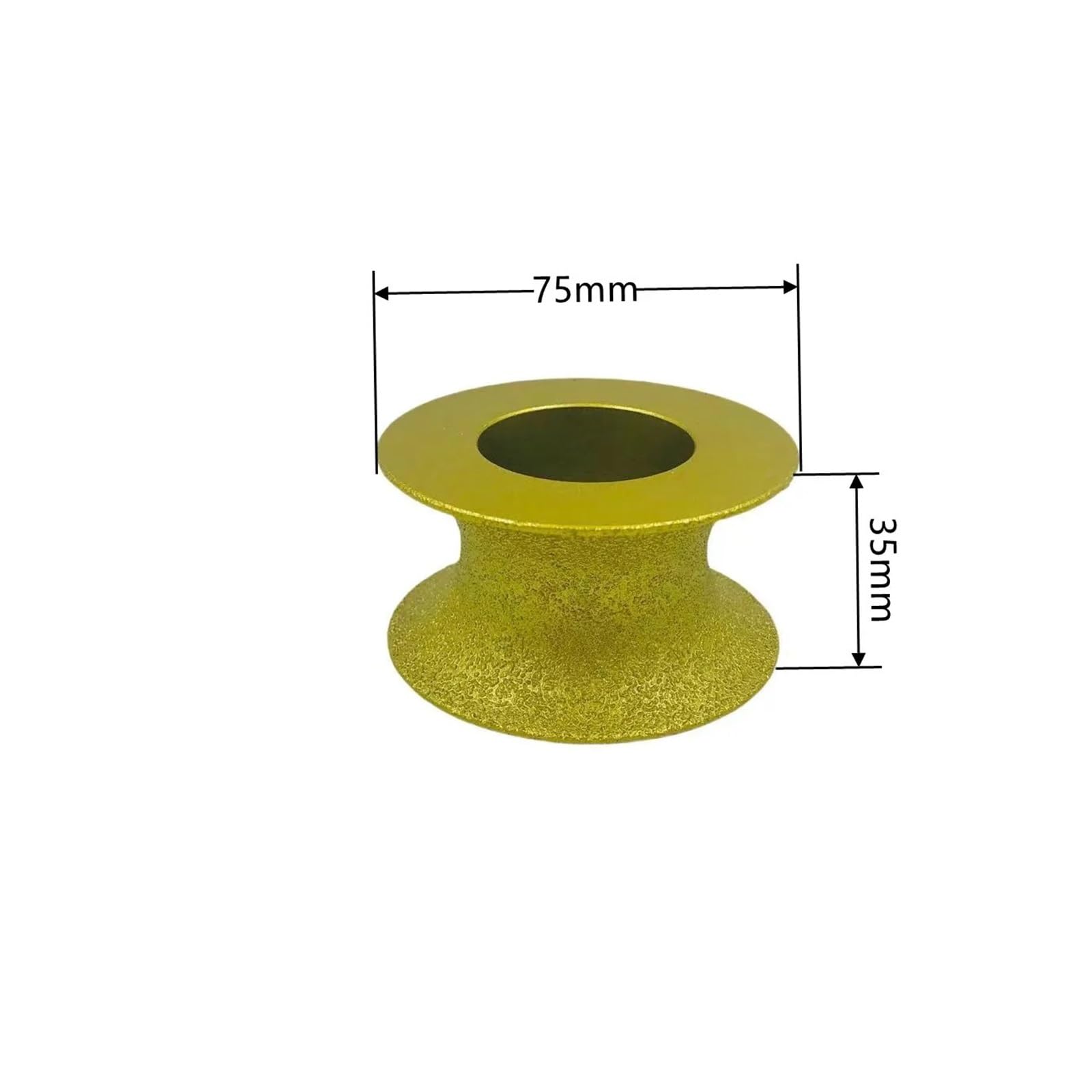 Schleifscheibe für Kantenprofile 1 Stück Bohrung 20 mm Durchmesser 75 mm trocken vakuumgelötete Diamant-Profilschleifscheibe Full Bullnose Edge Diamant-Schleifscheibe(1Pcs-35mm)