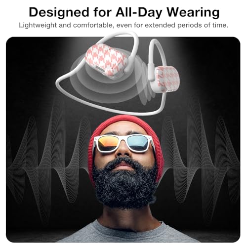 Image of Purity Air Open Ear Headphones - True Air Conduction Wireless Bluetooth Open Ear Earbuds with Dual Mic for iPhone /Android - Secured Long Wearing Comfort, Sports Sweat Resistant (PLHH160)