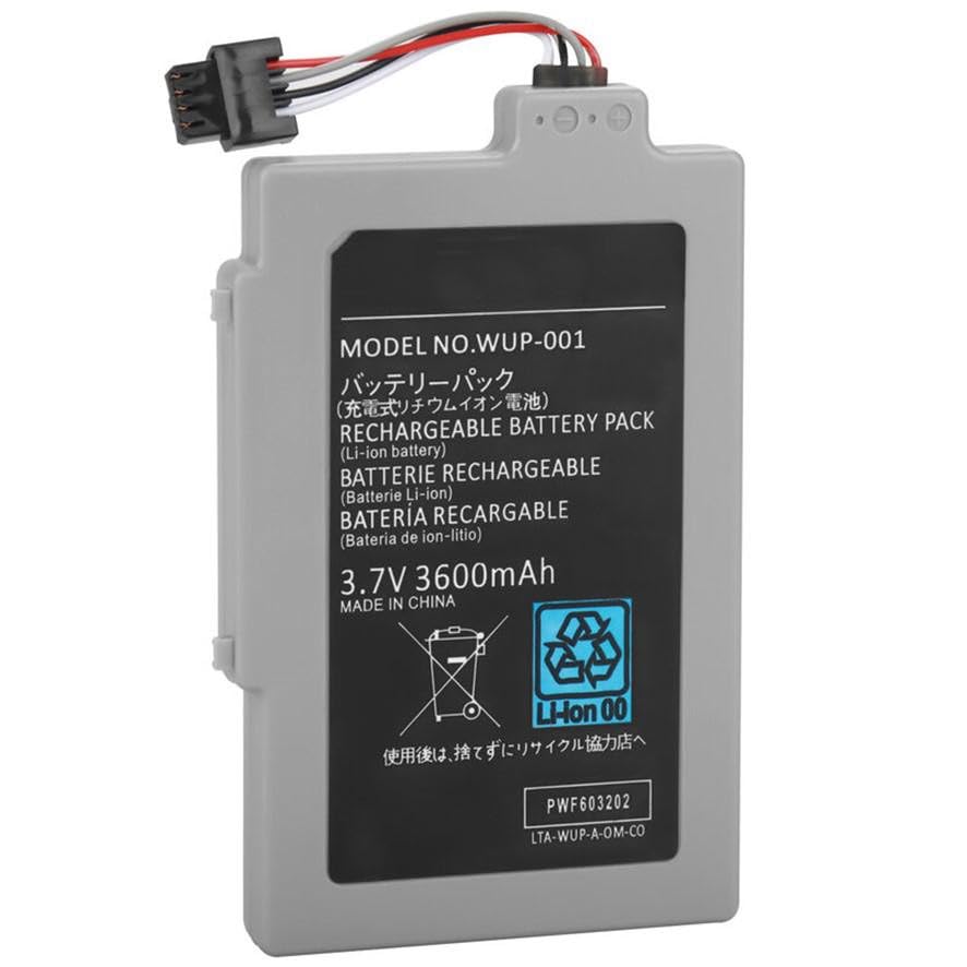 Bateria compatible para Nintendo Wii U WUP 012 alta capacidad 3600mAh 3.7V
