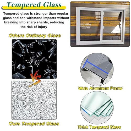 Ventana corrediza de aluminio horizontal para ventilación de cobertizos 4