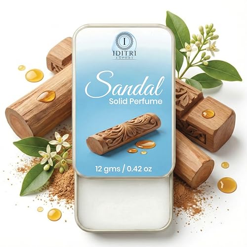 Image of IDITRI EXPORT Solid Perfume |sandal&G oud Alcohol Free Wax Perfume Balm, Long Lasting | Pocket Tin 12g, Pack Of 2| Non Greasy Smooth Glide, Travel Friendly Men And Women
