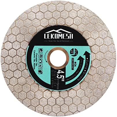 Diamond Tile Saw Blade 115MM - Double-sided Diamond Discs LEKOMESH for Cutting Grinding Porcelain Ceramic Tile Marble Granite Artificial Stone,Angle Grinder Blade with Hexagon
