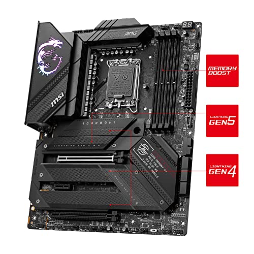 MPG Z790 CARBON WIFI, SCHEDA MADRE – Supporta processori Intel Core 14ª, 13ª e 12ª gen (LGA 1700), DDR5 fino a 7600+ MHz, PCIe 5.0 x16, M.2 Gen5, Wi-Fi 6E, design avanzato e prestazioni elevate - Scheda madre - Immagine 2