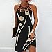 Black Womens Casual Dresses Slip Dresses for Ladies Crewneck Spandex Floral Print Midi Cut Out Eyelet Fall Summer Dresses 2025 Soft Comfy Clothes Fashion Y2K 5XL