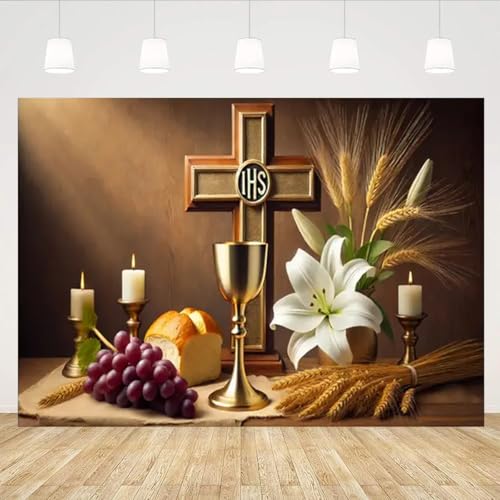 Fondo fotográfico God Bless Gold Glitter 7x5ft miniatura 5