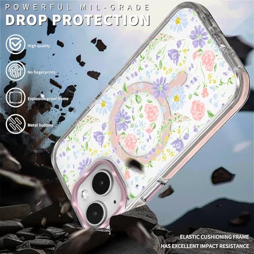 Coque iPhone 14 transparente fleurie pastel antichoc et fine - 4