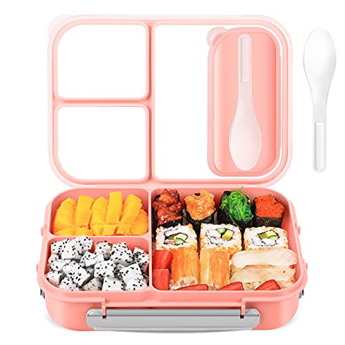 Setoragely Bento Box Adult Lunch Box,Lunch Box Kids,Lunch Containers For Adults/Kids/Toddler,1800Ml-3 Compartment Bento Lunch Box,Microwave & Dishwasher & Freezer Safe cover