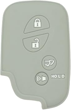 SEGADEN Silicone Cover Protector Case Holder Skin Jacket Compatible with LEXUS 4 Button Smart Remote Key Fob CV2420 Gray