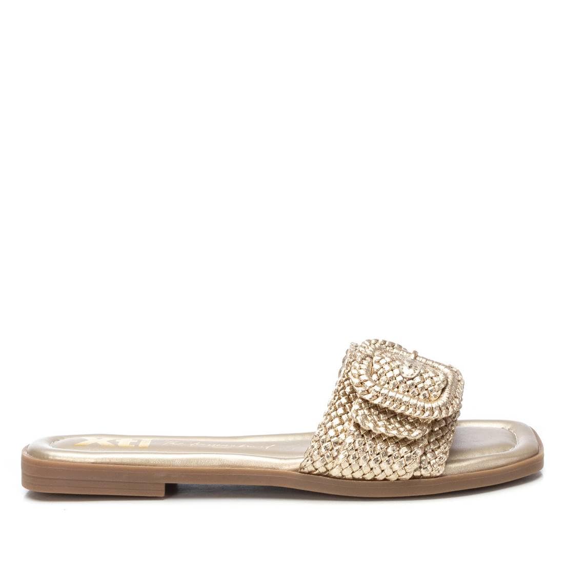 XTI 143861, Women's Sandal, Gold, 38 EU, gold, 6 UK