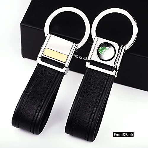 Cadtealir Stainless Steel Leather Keychain Lanyard Clips Ring For Land Rover For Men Woman Accessories Only 1 Pcs,Not 2 #TOP3