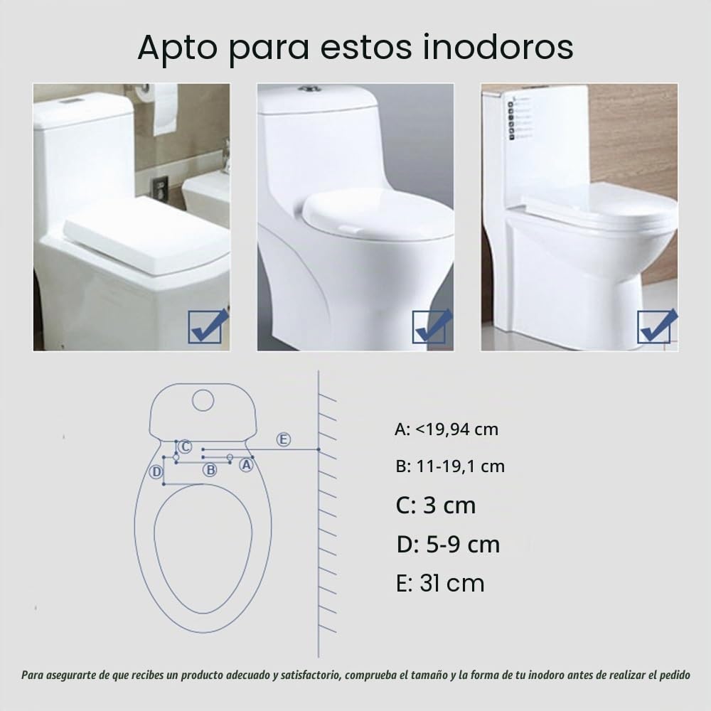 RADAAB Accesorio de bidé for Inodoro, Lado Izquierdo, Boquilla rociadora autolimpiante de presión Ajustable no eléctrica, Control for Lavado Posterior Femenino(Cold)