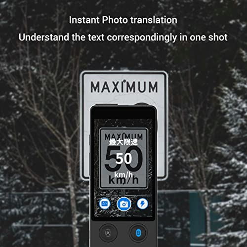 Wooask W12 Language Translator Device Accurate Offline Online Translation 2023 3.7" Touch Screen Newest Real-Time Voice Translation In 144 Different Languages For Learning, Travel Business #TOP3