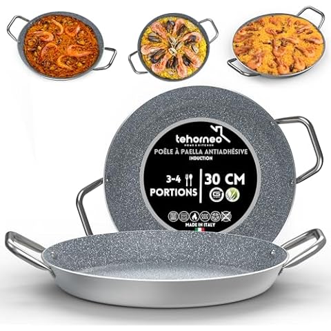 TEHORNEO Poêle à Paella 30 cm Cover