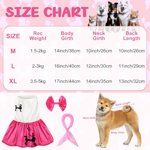 Disfraz de Perro 50s Halloween Falda Poodle y Accesorios Large miniatura 2