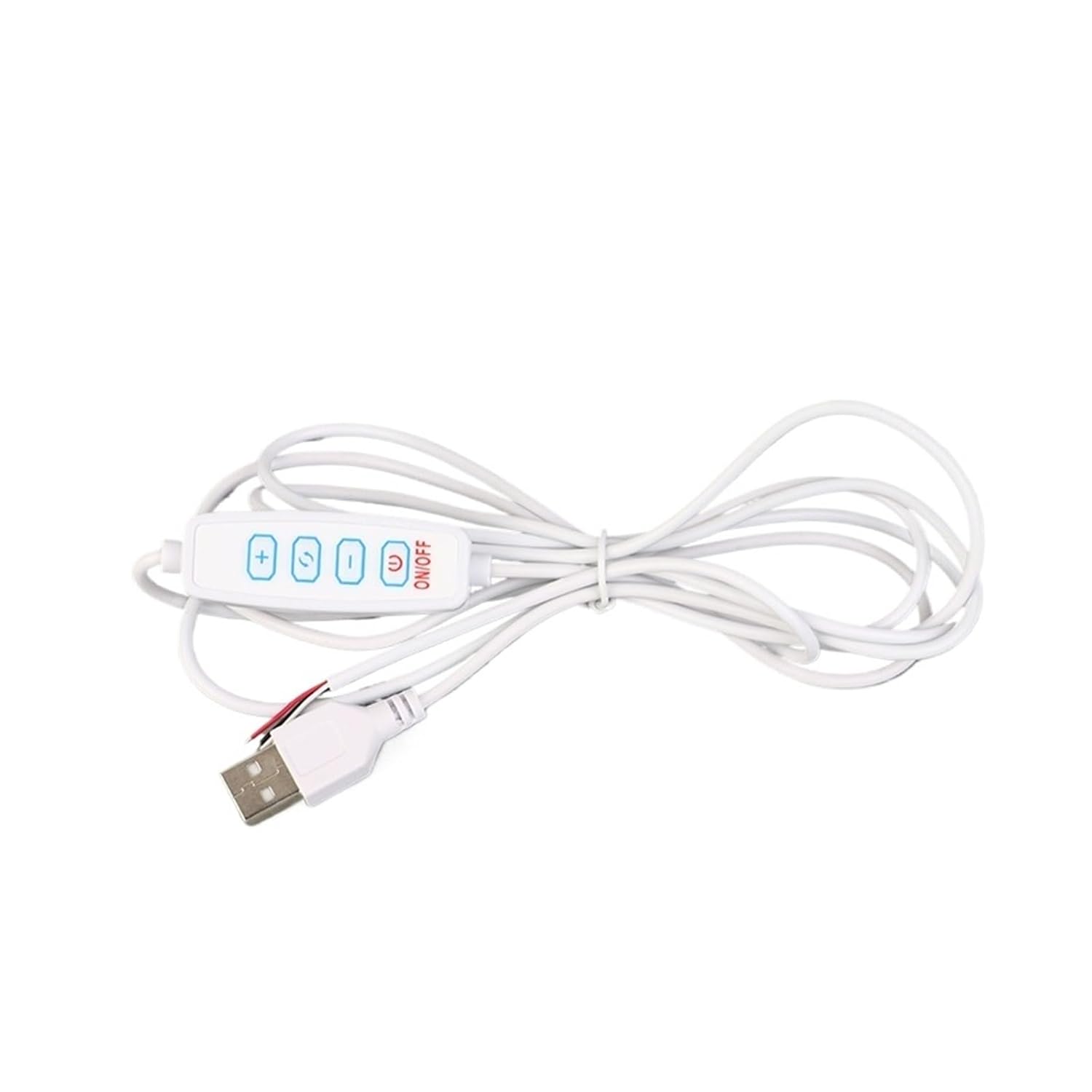 DC 5V LED Dimmer 2m U Cable with Switch Dimmable Remote Control 3-Pin Extension Cable(A Type)