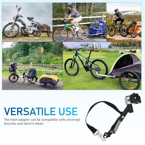 Homoyoyo Fahrradanhänger Kupplung,Fahrradanhänger Kupplung Adapter,Fahrradkupplung Anhängerkupplung Fahrrad, universal Kupplungsadapter Anwendbar auf Rundrohre mit Durchmessern von 19~32mm Schwarz