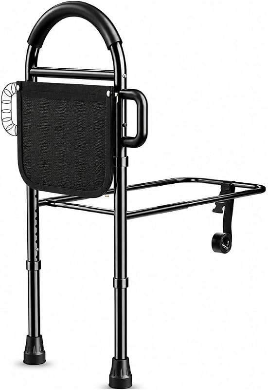 Rieles médicos para cama King para adultos mayores Rieles de seguridad para cama para personas mayores con alturas ajustables Aprobado por ASTM Fácil de entrar o salir de la cama con soporte para el piso