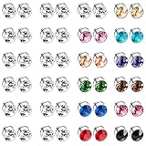 TEN MIRO 12-24 Pairs Magnetic Stud Earrings Magnetic Nose Stud Magnet Nose Lip Stud Non Piercing...