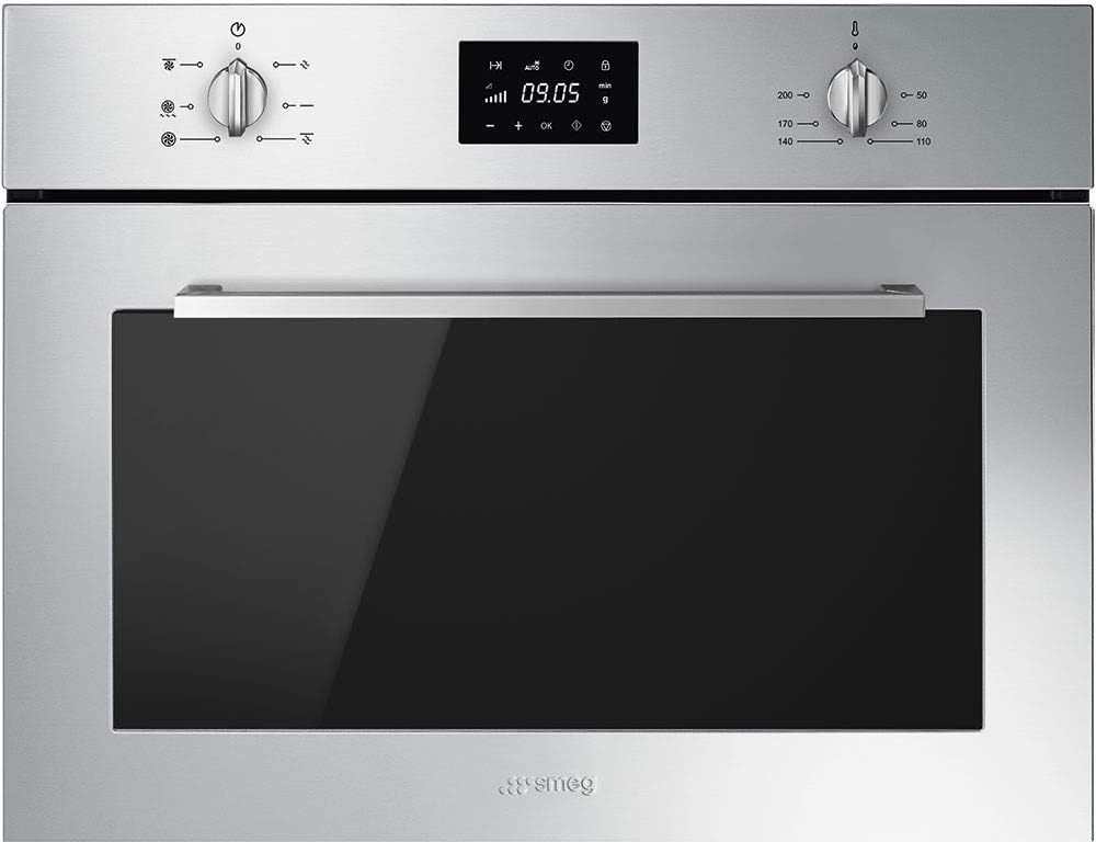 Smeg SF4400MCX A Rated Built-In Electric Single Oven - Silver Glass