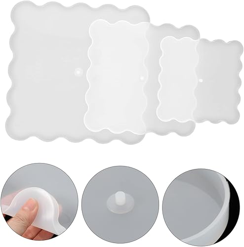 Miniatura 2 de HOMSFOU 15 piezas de molde de resina molde de postre molde de resina cuadrado molde de resina bandeja de fruta moldes de silicona bandeja de resina