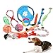 Juguetes de Cuerda para Perros 10 Piezas de Algodón Cuerda Juguete para Cachorros Incluyendo Pelota de Cuerda, Frisbees y Anillo de Goma Durable Juguetes para Morder para Pequeño Mediano y Grande