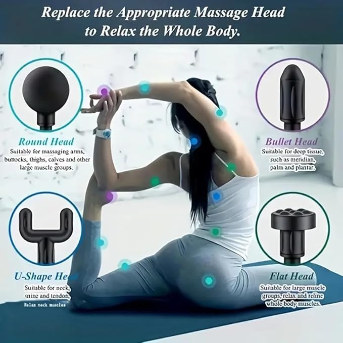 MASSAGE GUN Massage Gun For Full Body Relaxation|Deep Tissue Percussion Massager Machine For Muscle Relaxation|Battery Powered And Handheld For Neck, Shoulder, Back. MASSAGE GUN Massage Gun For Full Body Relaxation|Deep Tissue Percussion Massager Machine For Muscle Relaxation|Battery Powered And Handheld For Neck, Shoulder, Back.
