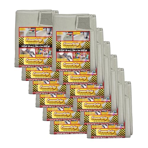 Image of Quick Drop 8 Oz Canvas Safety Drop Cloth, 3.5' x 4', (Pack Of 12)