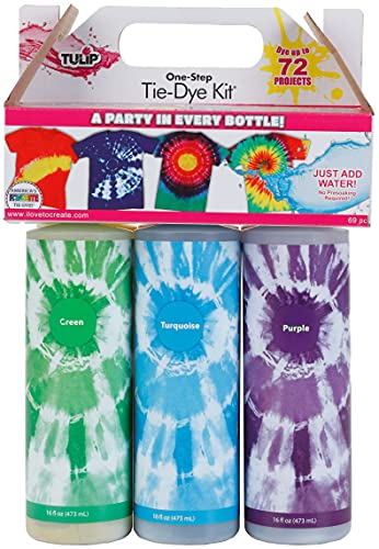 Tulip One-Step Tie-Dye Block Party Kit 16oz 6/Pkg-Rainbow -34726
