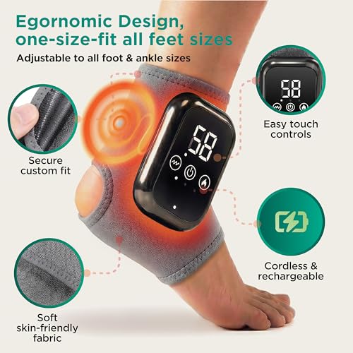 Image of Foot and Ankle Massager with Heat and Compression, 3 Modes