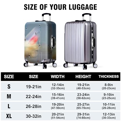 Travel Luggage Cover Suitcase Protector Scratch-Resistant Fit Not Included Suitcase Water Droplets On Glass M-22-24in 7
