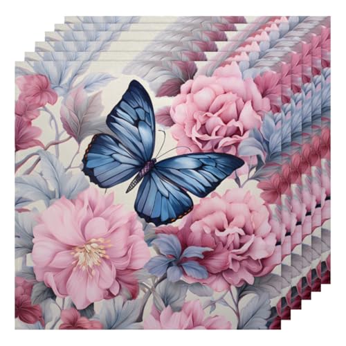 Servilletas de Tela Floral Set x6 50.5x50.5 cm Multicolor miniatura 1