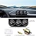 MAIMEIMI Triple Gauge Set (8-16V Volt Meter +100-250℉ Water Temperature Gauge+ 0-100 psi Oil Pressure Gauge) 2'' 52mm 3 in1 Car Auto Gauge Kit Dashboard Black Console for 12V Cars (Black)