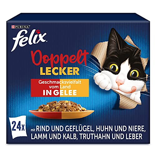 PURINA FELIX So gut wie es Sieht Mixte Variedad en Jalea Comida húmeda para Gatos, Bolsa de porciones, 120 x 85 g