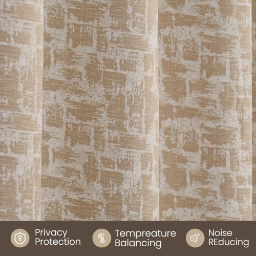Image of FRESH FROM LOOM Premium 6 ft Curtains for Slider Track | Non-Ring Curtains | S-Wave Pleat | Non-Ring Curtains | S-Wave Pleat | Parda | Light Block Blackout Parde | (Beige | 6 Feet Long, 1pc Only)