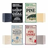 Duke Cannon Big Brick of Soap Holiday 4-Pack for Men β 10 oz Each β Long-Lasting Triple-Milled Bar Soaps in Holiday Scents: Lump of Coal, Illegally Cut Pine, Santa's Pipe Smoke, White Elephant