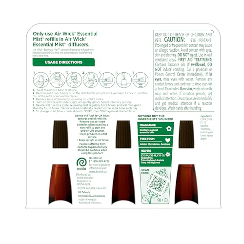 AIR WICK Essential Mist - Triple Refill Multi-Fragrance Pack Spring (3X.67) oz. - Image 3