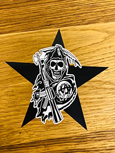 SONS of Anarchy Mi497 Sticker Redwood Biker Étoile SOA Skull 1 % Chopper