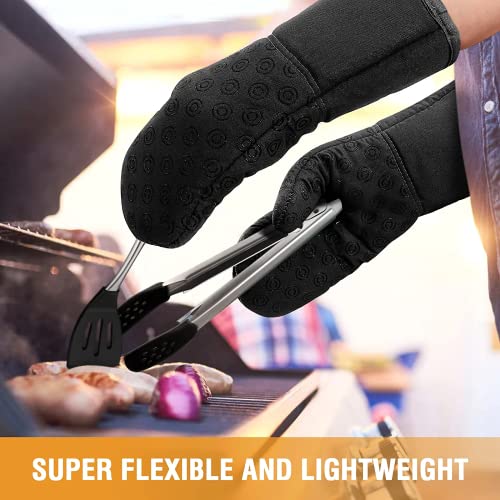 Oven Mitts And Pot Holders Set: 500℉ Heat Resistant Oven Gloves With Ovenmitts Hotpads And Kitchen Towels - Extra Long Kitchen Mittens And Potholders With Non-Slip Silicone Surface Safe For Cooking #TOP7