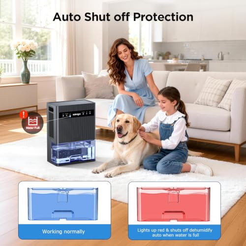 106 OZ Large Capacity Dehumidifier for Home, 1000 Sq. Ft. Coverage - image 6