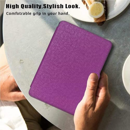 MOKASE Case Compatible with Kindle 10th Generation 2019 (MODEL:J9G29R), Smart Auto Wake Sleep PU Leather Case Cover Compatible with Amazon Kindle 10th Generation 2019 Release, Purple - Image 3