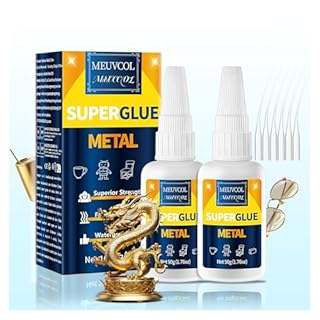 Meuvcol Metal Glue 100g - Heavy Duty Super Glue for Metal, Aluminum, Stainless Steel, Craft - Strongest Metallic Adhesive Weld, Fast-Bonding & Clear, Liquid Bonding Adhesive for Plastic, Wood,Rubber