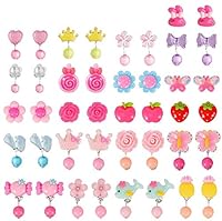 Algopix Similar Product 19 - HaiMay 21 Pairs Kids Clip on Earrings