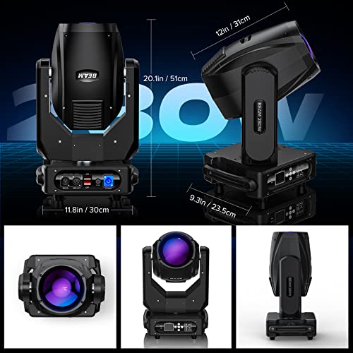 280W Moving Head Lights, Wzybuta 10R Beam Stage Lights Dj Lights 17 Gobos 15 Colors 16Ch Rainbow Effect High Brightness Spotlights Dmx512 Sound Activtaed, For Bar Stage Dj Disco Wedding Club Lighting #TOP2