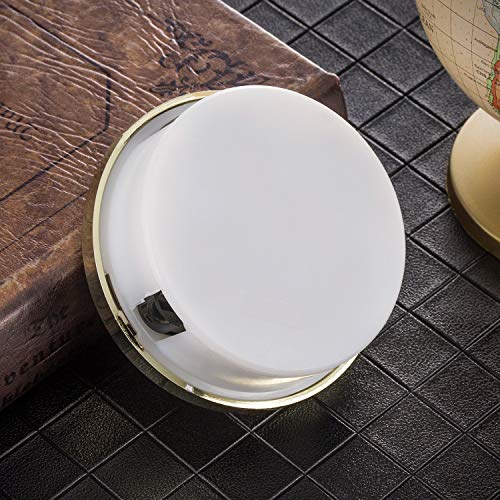 Hicarer 3-1/8 Inch (80 Mm) Clock Insert With Roman Numeral, Quartz Movement, Gold Trim #TOP4