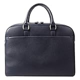 MURA ブリーフケース シュリンクレザー メンズ 本革 ビジネスバッグ レザー 大容量 a4 (ネイビー)