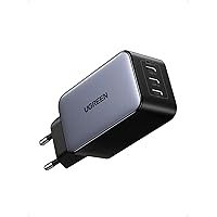 UGREEN Nexode Caricatore 65W con 3 USB C, Caricabatteria 45W PPS Ricarica Rapida GaNInfinity