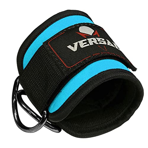 VERSAL Ankle Straps for Cable Machines Attachment Gym Ankle Cuff 7mm Padded Double D Weight Lifting Ankle Strap for Men Women,Glute Workouts,Leg Extensions,Curls,Booty Hip Abductors (Single - Image 2
