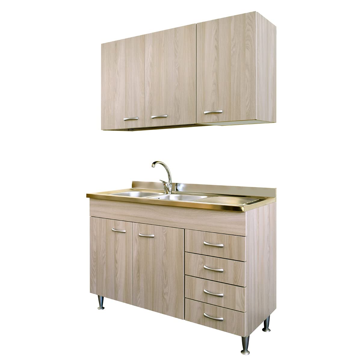 Pensile Cucina Basic 1 Anta - L 40 X P 33,6 X H 60 Cm, Bianco Lucido, Apertura DX O SX, Made In Italy